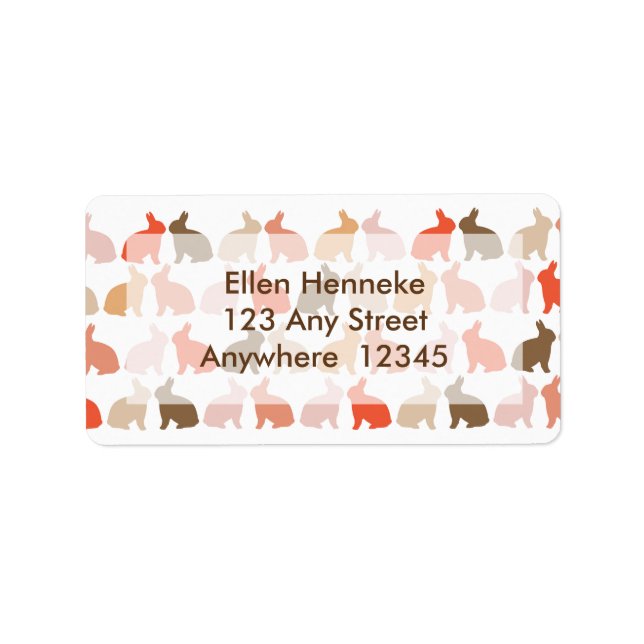 Étiquette Bunnies de Pâques (Devant)