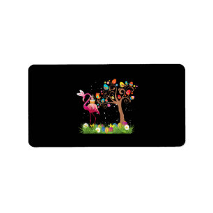 Étiquette Bunny Flamingo Easter   Cute Flamingo Lovers