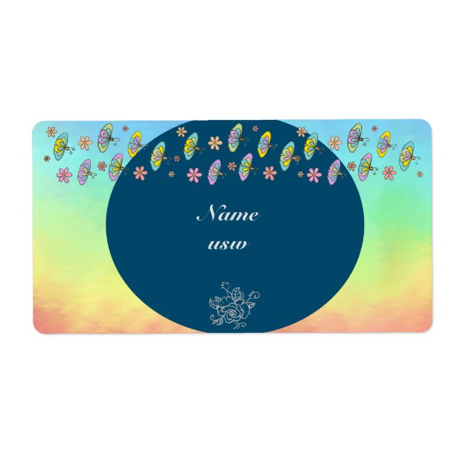 Étiquette bunte Schmetterlinge (Devant)