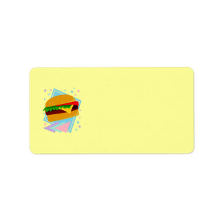 Étiquette Burger Mignon Délicieux