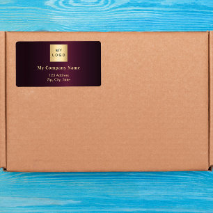 Étiquette Burgundy logo entreprise retour adresse expédition