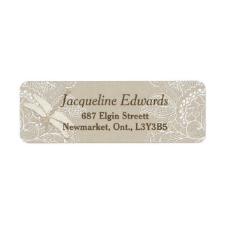 Étiquette Burlap and Lace Rustic
