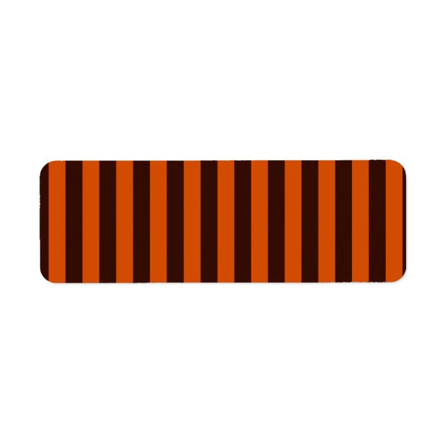 Étiquette Burnt Orange Stripes Retro Style Personnaliser Cec (Devant)