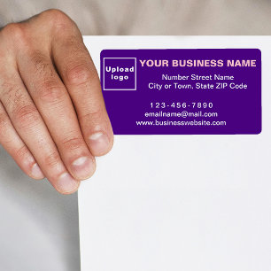 Étiquette Business Brand on Purple Shipping Label