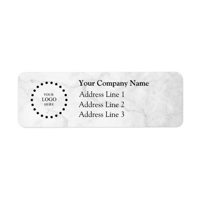 Étiquette Business Logo Custom Return Address Label (Devant)
