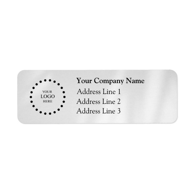 Étiquette Business Logo Custom Return Address Label (Devant)