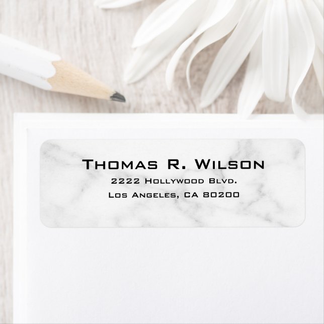 Étiquette Business Logo Custom Return Address Label (En situation)