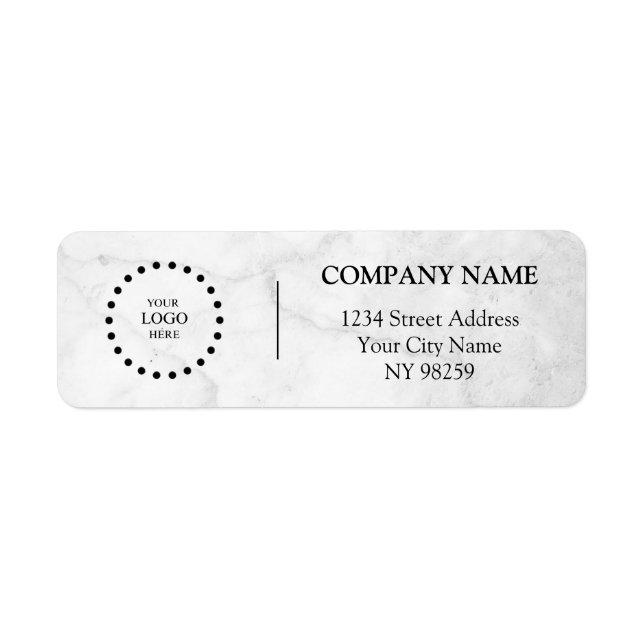 Étiquette Business Logo Custom Return Address Label (Devant)