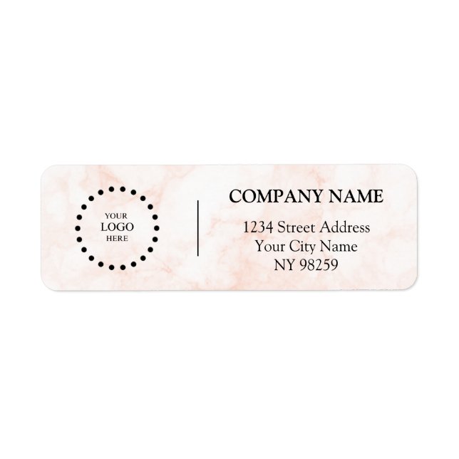 Étiquette Business Logo Custom Return Address Label (Devant)