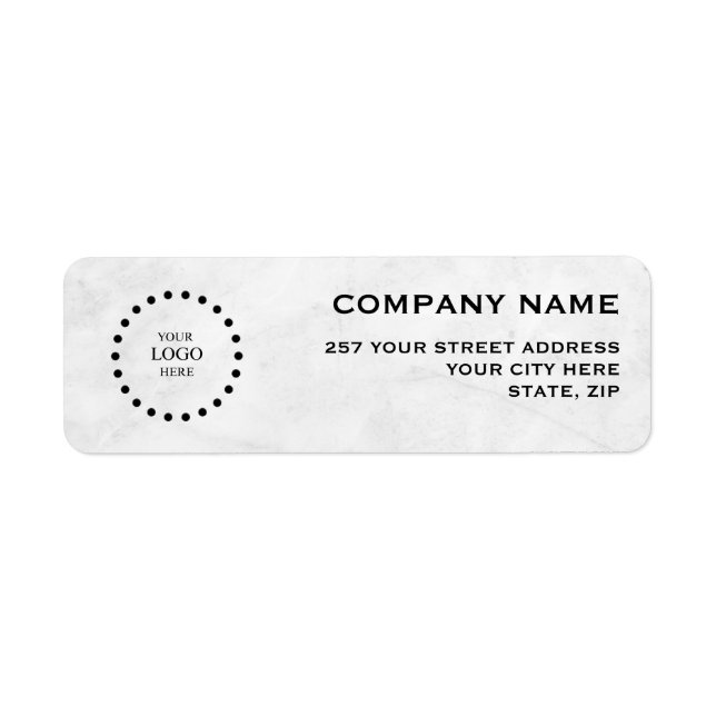 Étiquette Business Logo Custom Return Address Label (Devant)