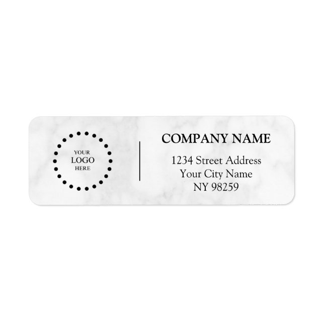 Étiquette Business Logo Custom Return Address Label (Devant)