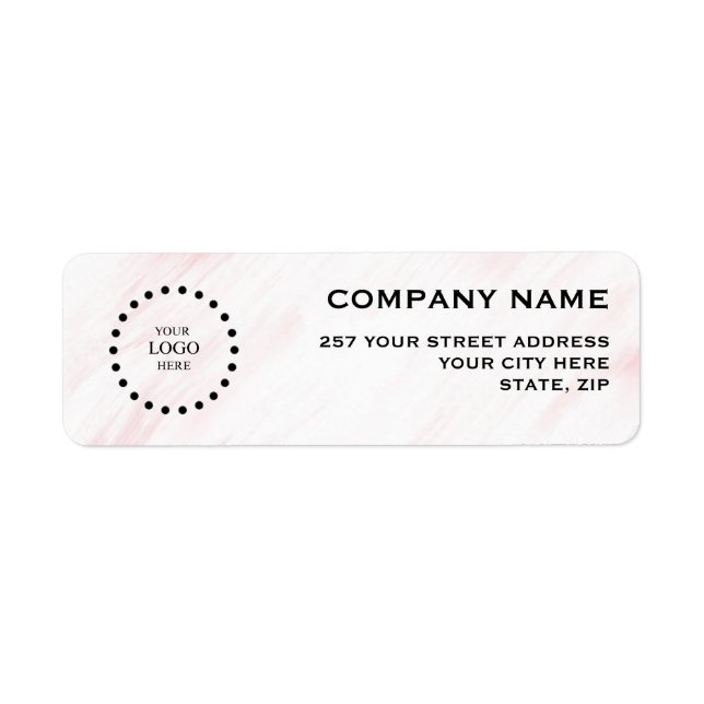 Étiquette Business Logo Custom Return Address Label (Devant)