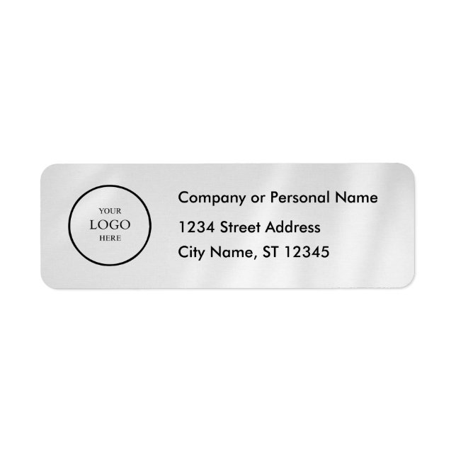 Étiquette Business Logo Custom Return Address Label (Devant)