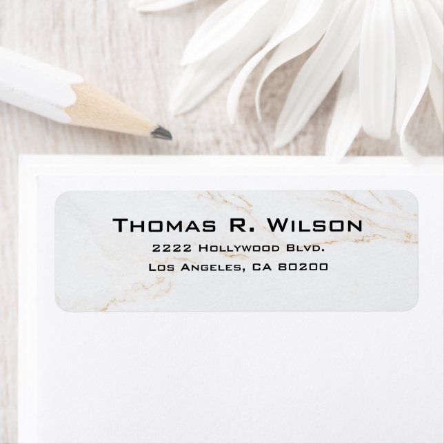Étiquette Business Logo Custom Return Address Label (En situation)