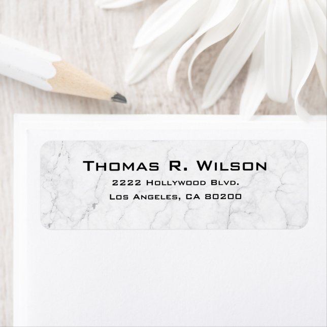 Étiquette Business Logo Custom Return Address Label (En situation)