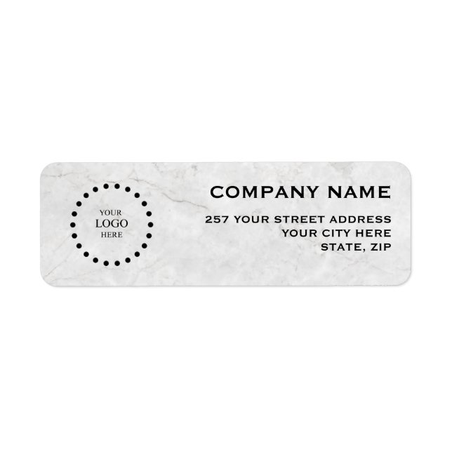 Étiquette Business Logo Custom Return Address Label (Devant)