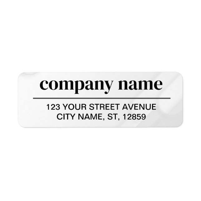 Étiquette Business Logo Custom Return Address Label (Devant)