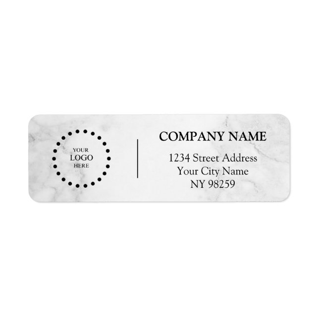 Étiquette Business Logo Custom Return Address Label (Devant)