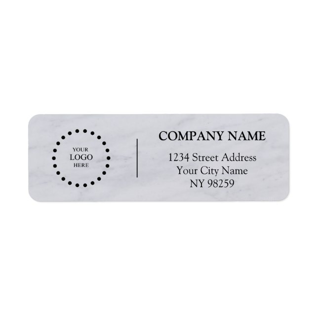 Étiquette Business Logo Custom Return Address Label (Devant)