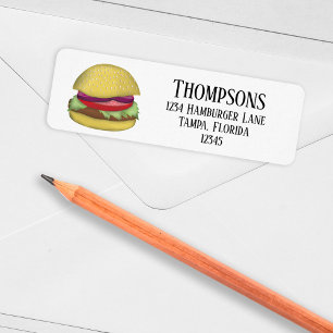 Étiquette Business Restaurant Simple Return Adresse