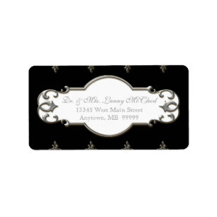 Étiquette Business Shipping Classic Baroque Swirl Circle