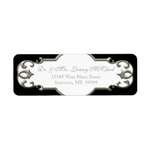 Étiquette Business Shipping Classic Baroque Swirl Circle