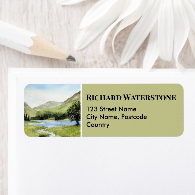 Étiquette Buttermere Lake District Angleterre Paysage (En situation)