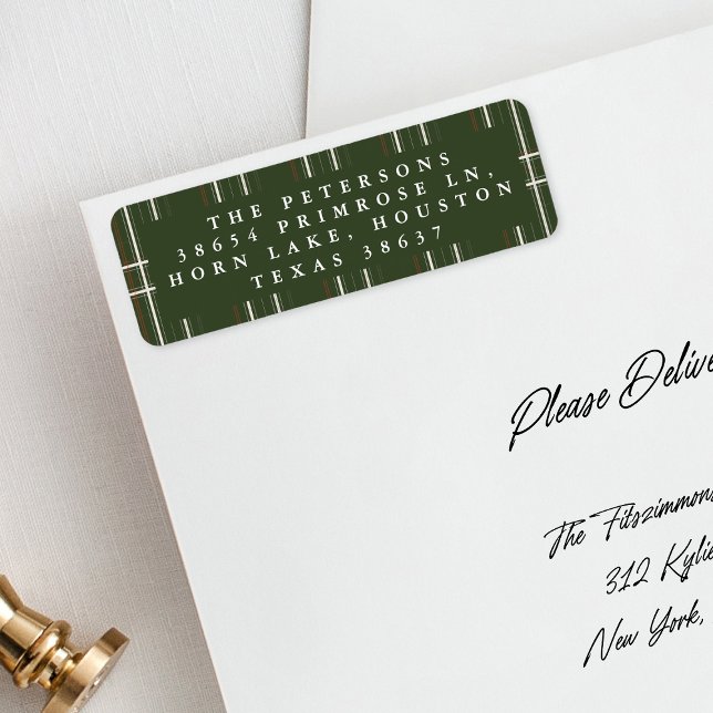 Étiquette Cabine confortable Plaid traditionnel Deep Green N (Créateur téléchargé)