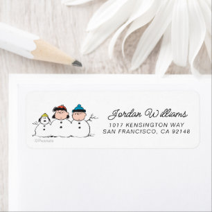 Étiquette cacahuètes 3 Personne Snowman