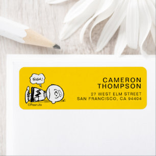 Étiquette cacahuètes   Charlie Brown est en panne