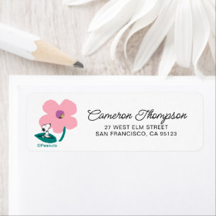 Étiquette cacahuètes Illustration Nature Rose Flower