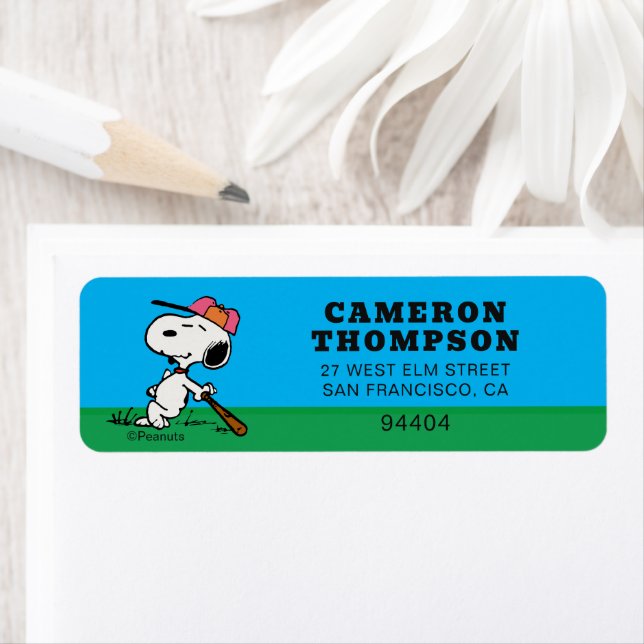 Étiquette cacahuètes | Snoopy at Bat (En situation)