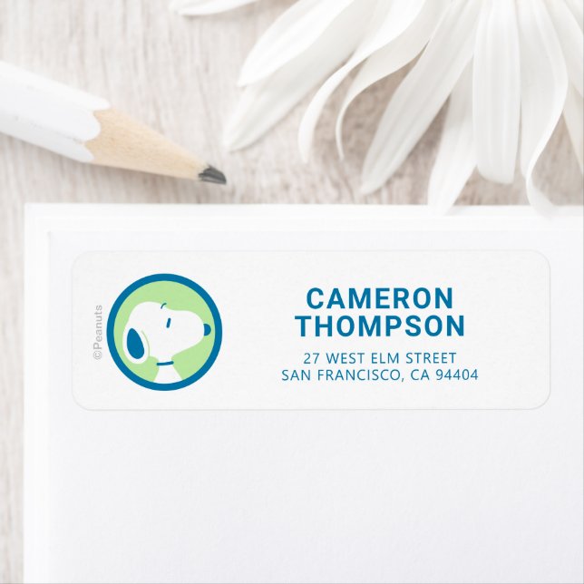 Étiquette cacahuètes | Snoopy Blue Deco Dreams (En situation)