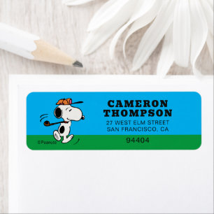 Étiquette cacahuètes Snoopy Golf Swing