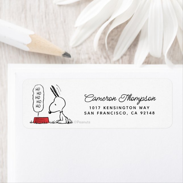 Étiquette cacahuètes | Snoopy Ho Ho Ho Plat alimentaire (En situation)