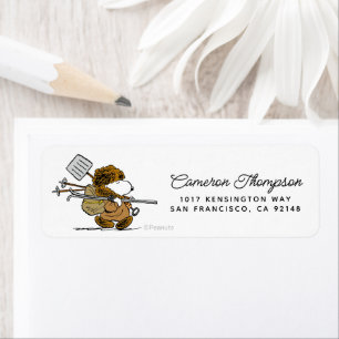 Étiquette cacahuètes Snoopy Snow Warrior