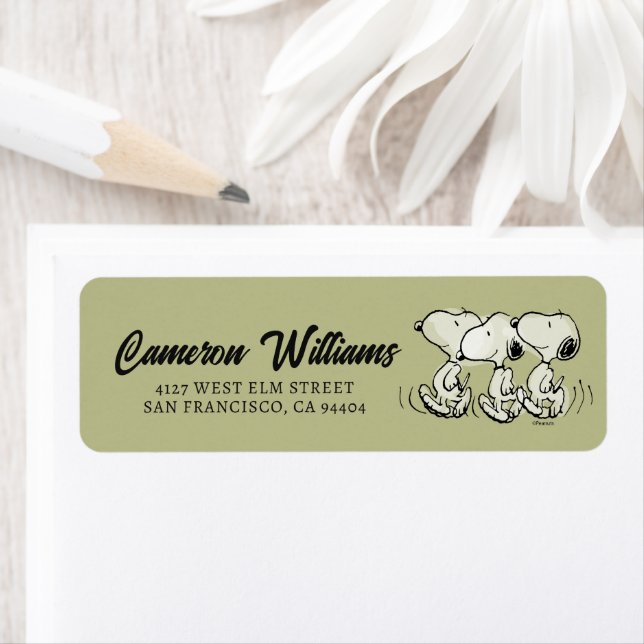 Étiquette cacahuètes | Snoopy Walking Tall (En situation)