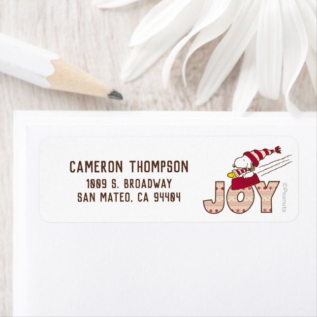 Étiquette cacahuètes | Snoopy & Woodstock Joy Sled Ride (En situation)