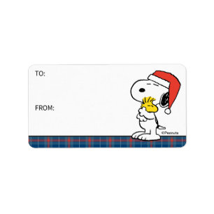 Étiquette cacahuètes Tag cadeau Snoopy & Woodstock