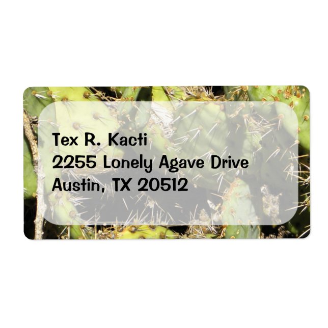 Étiquette Cactus Label (Devant)