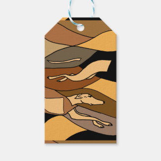 Étiquette cadeau Abstrait Greyhound Racing Chien