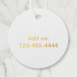 Étiquette-cadeau Ajouter un numéro de téléphone simple