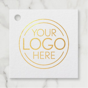 Étiquette-cadeau Ajouter Votre Logo Entreprise Moderne Minimaliste