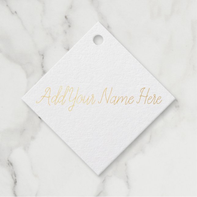 Étiquette-cadeau Ajouter votre nom ici timbre personnalisable (Devant)