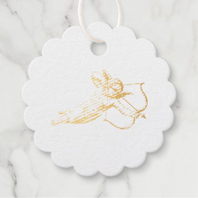 Étiquette-cadeau Amour de Cherub Cupid Vintage (Devant)