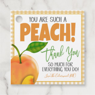Étiquette cadeau Appréciation Pêcher