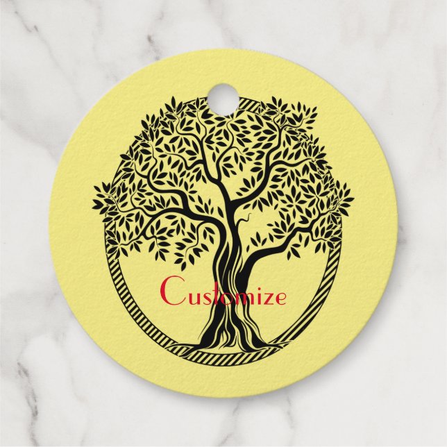 Étiquette-cadeau Arbre de vie Thunder_Cove (Dos)