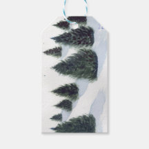 Étiquette Cadeau Arbres de Noël - Fournitures d'em