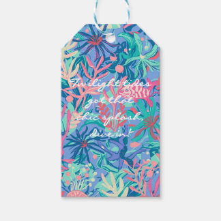 Étiquette cadeau au graphisme élégant