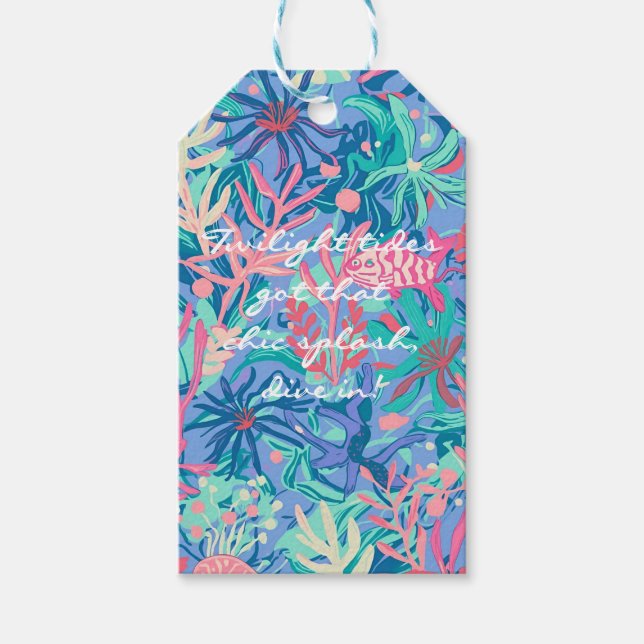 Étiquette cadeau au graphisme élégant (Devant)